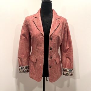 LIKE NEW‼️Vintage Anonymous by John Carlisle Distressed Leather Jacket Blazer -M